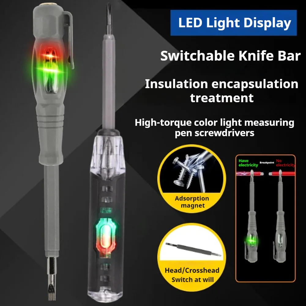 Multi Magnetische Schroevendraaier Handheld Voltage Tester Pen AC24-250V Nul Lijn Inductie Detectie Elektricien Schroevendraaiers Handtool