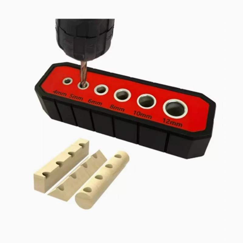 Log drilling limit guide, right angle round pipe hole locator, woodworking tenon drilling auxiliary tool.