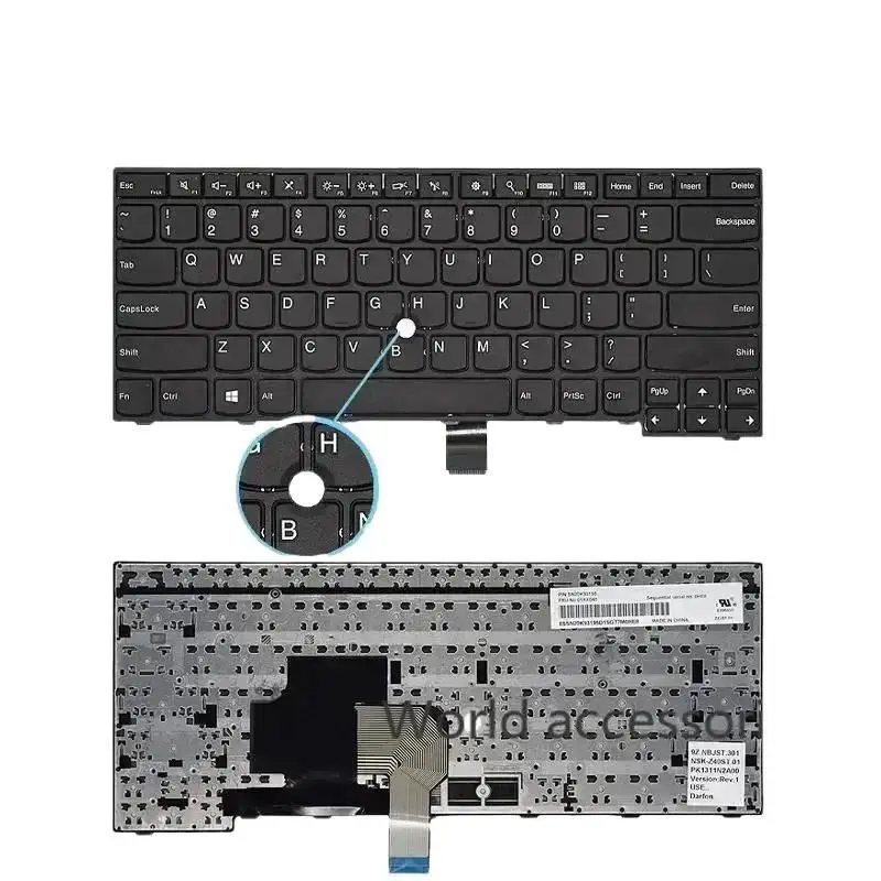 Nuevo EE. UU. para ThinkPad E450 e455 w450 E460 e465 e470c E475 e550c e555c e560c e575 E570 teclado del ordenador portátil €/€