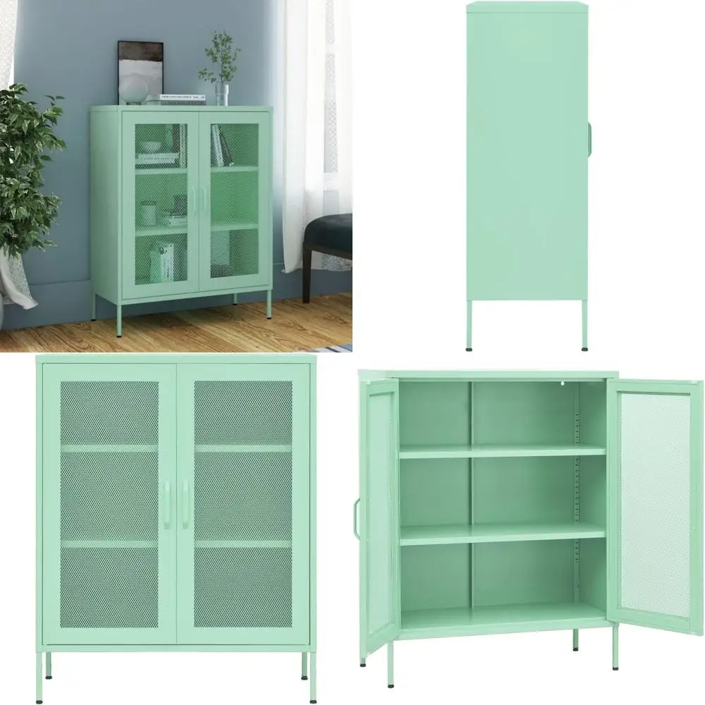 خزانة تخزين فولاذية ذات رف قابل للتعديل، خزانة كتب ضيقة بالنعناع لغرفة المعيشة، المطبخ، الحمام، تنظيم معدني 31.5 × 13.8 × 40 #1