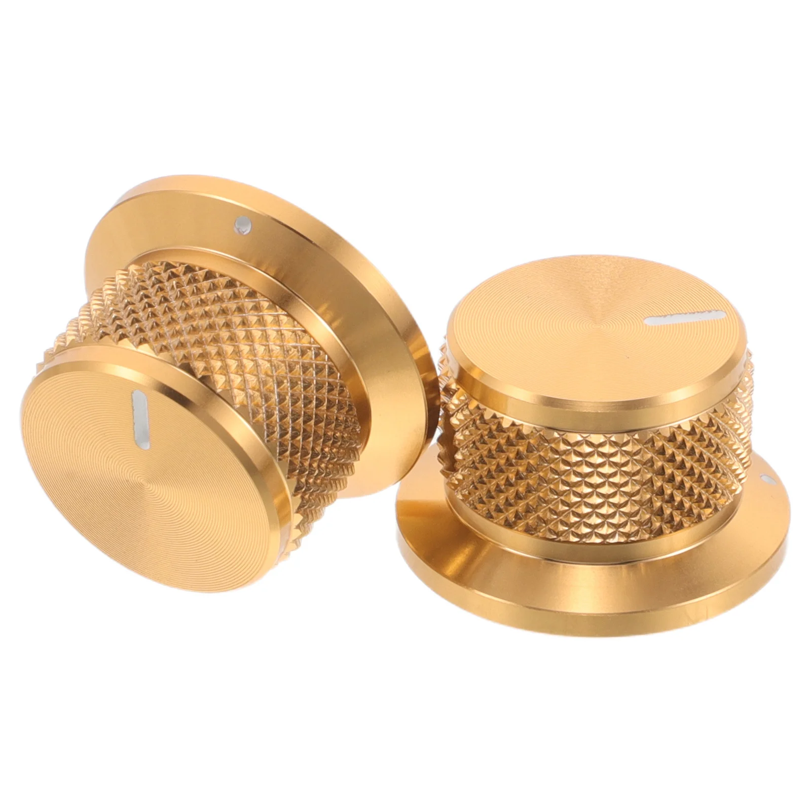 

2pcs Volume Control Knobs 24X14.5Mm Aluminum Potentiometer Knob For Mixer Amplifier Speaker Diy Replacement Golden Metal Finish