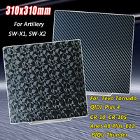 310X310mm PEI Sheet for QIDI Plus 4 Creality CR10, Artillery Sidewinder X1/X2, Anet A8 Plus E12 Tevo Tornado Print Build Plate