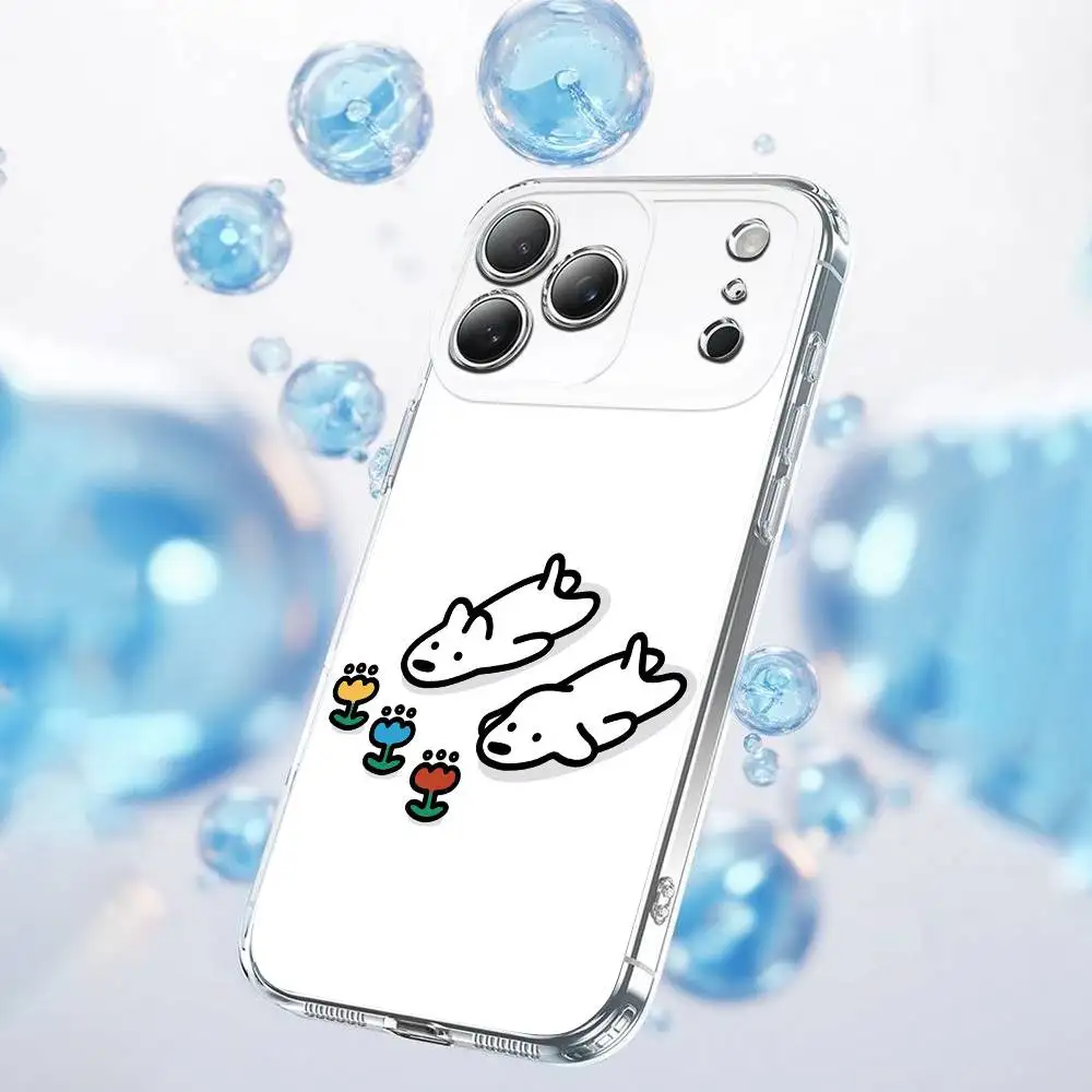 เคสโทรศัพท์ลายการ์ตูนสุนัข M-Matsui สำหรับ iPhone 17,16,15,14,13,12,11,Plus,Pro,Max,Plus,E,Air,Mini แบบใส