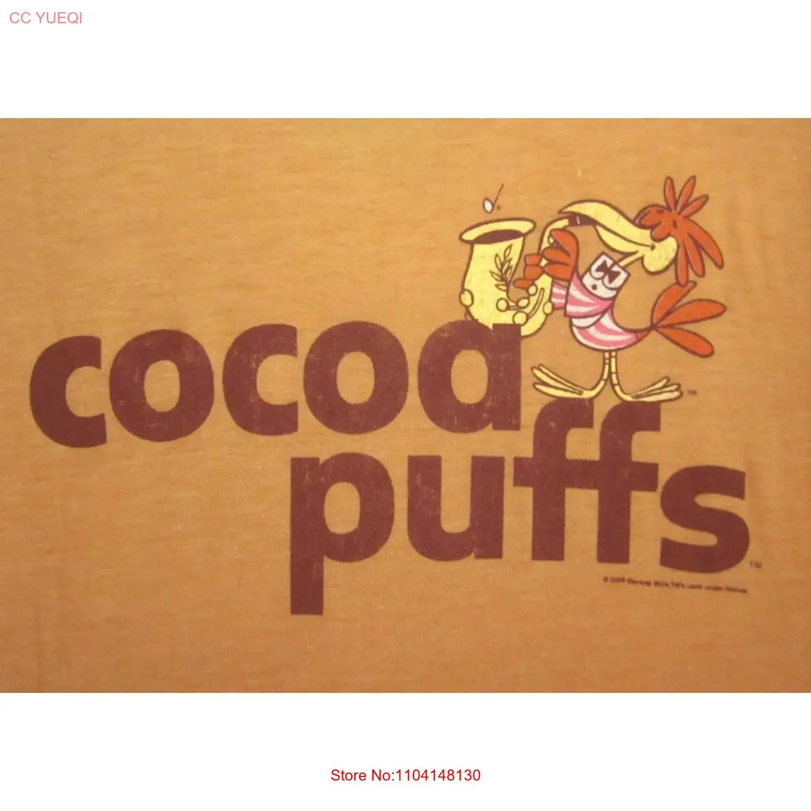 COCOA PUFFS juniors small tan T Shirt General Mills cereal NEW Sonny Cuckoo Bird vintage Washed Soft designer clothes homme