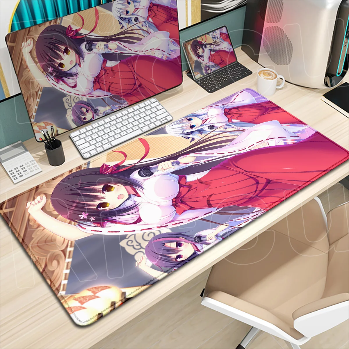 Raspberry Cube Mouse Pad Dating simulation game Mousepad Office Gaming Accessories XXL soft Keyboard Carpet Student Writing Pad