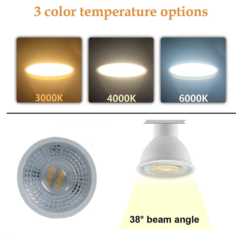 1-10PCS GU10 LED Lamp Spotlight Bulb AC220V LED bulb 3/6/9/12W Indoor Lighting Bulb Easy To Install Suitable For Kitchen Living