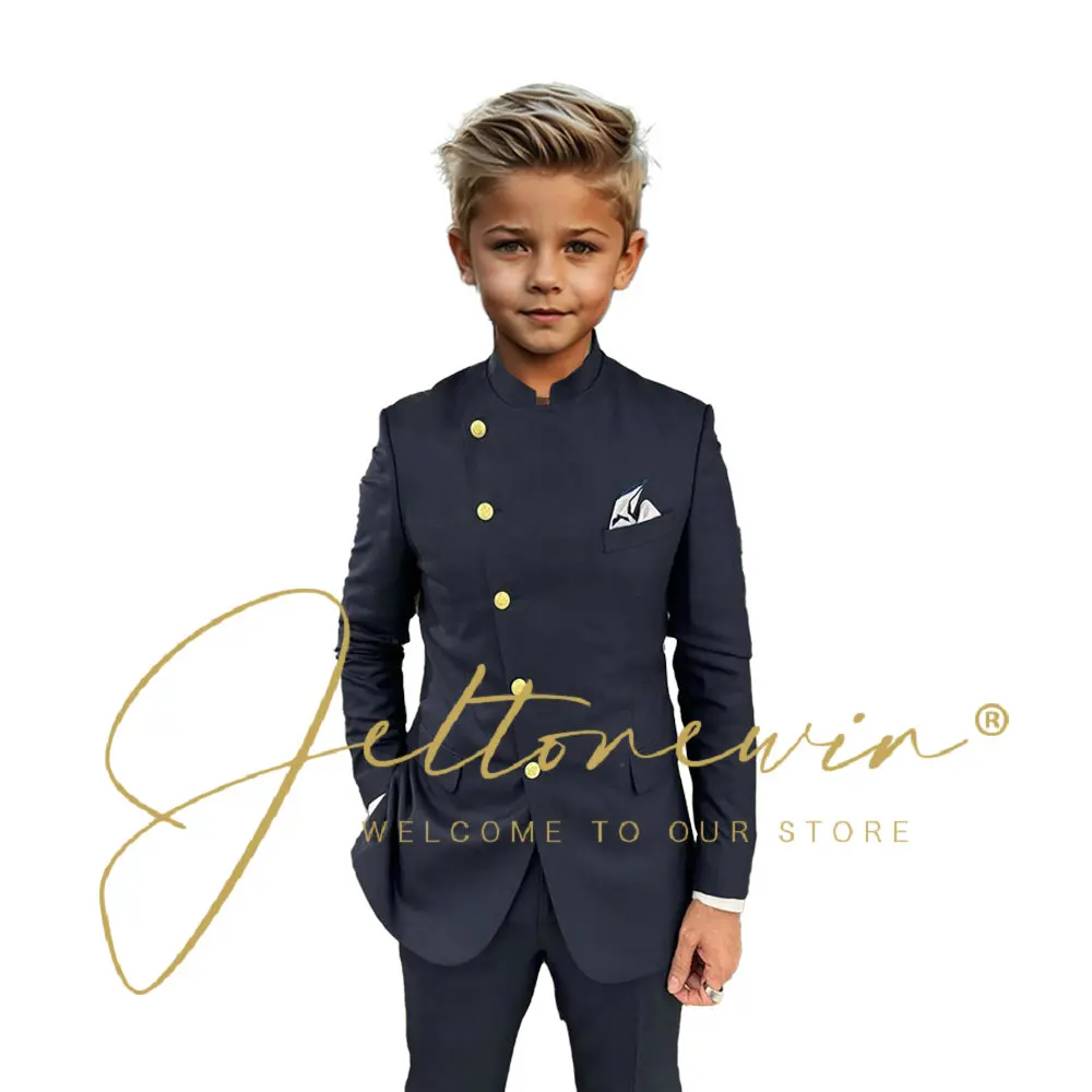 Flower Boys Suit For Wedding Teenager Kids Formal Ceremony Tuxedo Dress Children Photograph Blazer Party Performance Costume