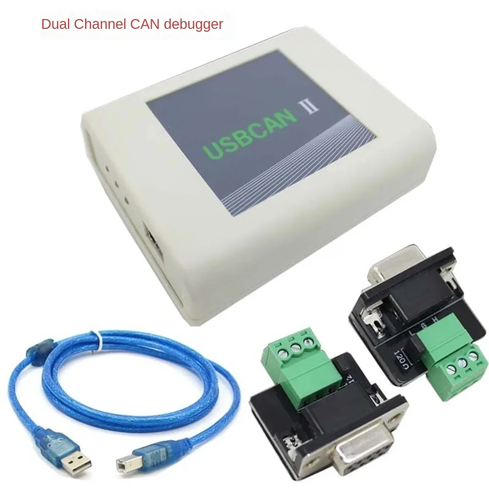 

USBCAN-II Industrial-grade Dual-channel CAN Bus Adapter, Supports High-speed Reception and Offline Transmission