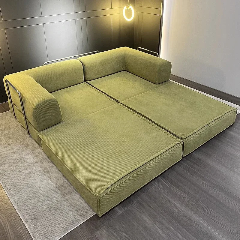 Vacuum Compression Sponge Sofa Multifunctional Folding Sofa Bed Living Room Bedroom Fabric Module Combination Sofa