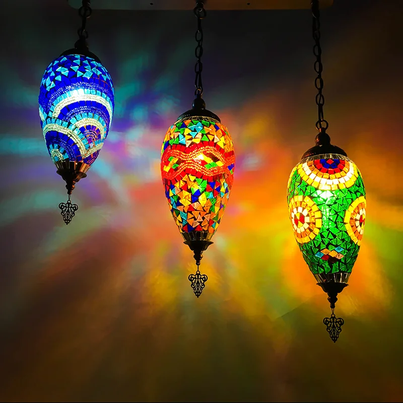 

Bohemian chandelier Southeast Asian Cafe Restaurant Hotel Club decoration hand-made glazed Turkish Chandelier