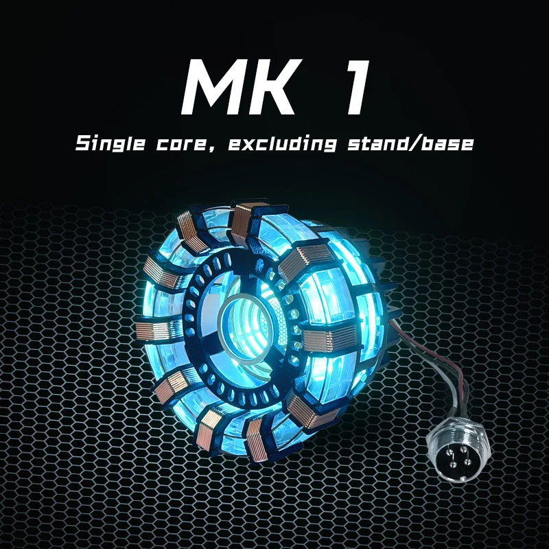 Stark MK1 USB LED-lamp van metaallegering - stembediening, PVD-oppervlak, 18 cm, bewijs Tony Stark heeft een hart, cadeau voor fans