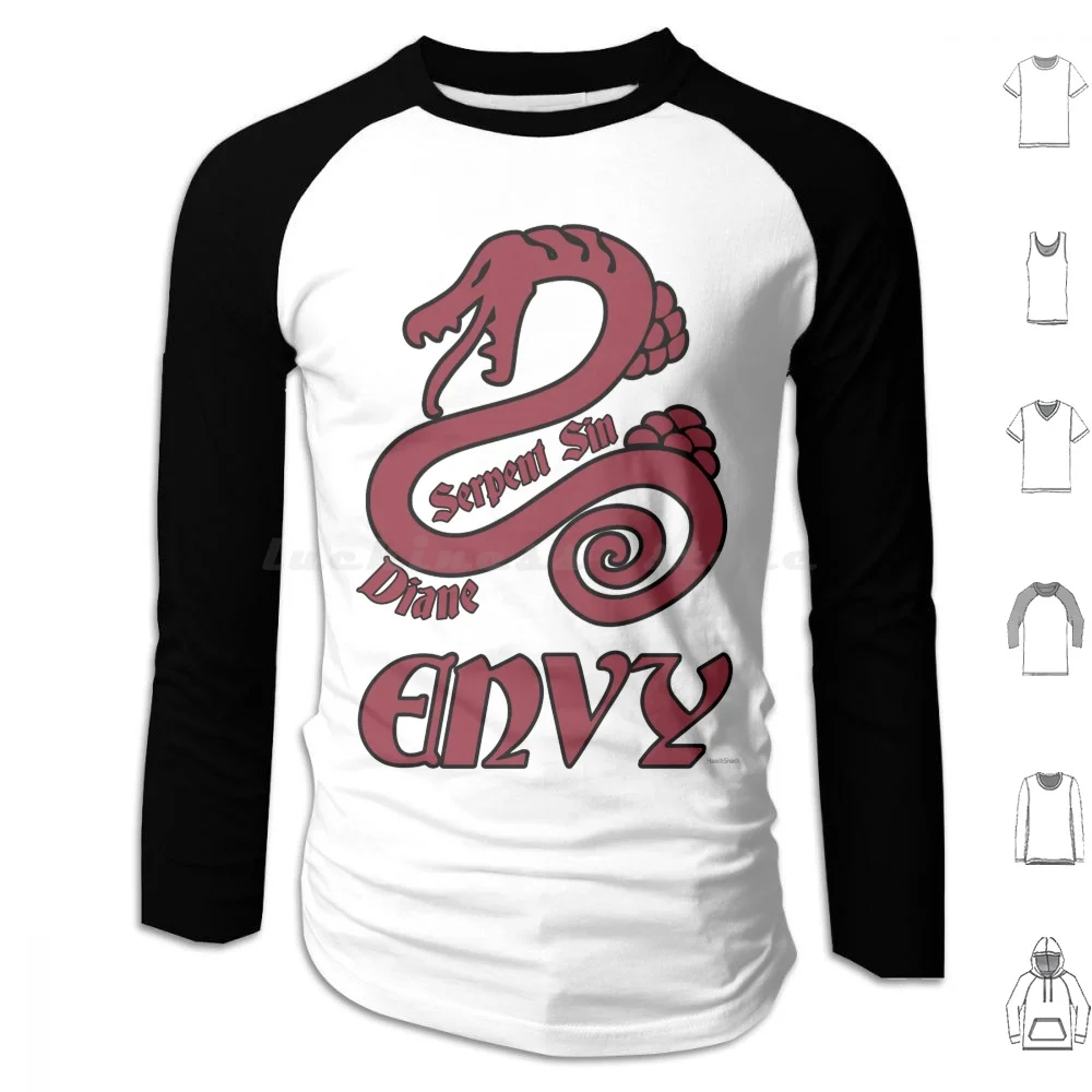 Diane Serpent Sin Of Envy Hoodies Long Sleeve Envy Diane Serpent Snake Anime Manga Netflix Holy Knights 7 Deadly Sins