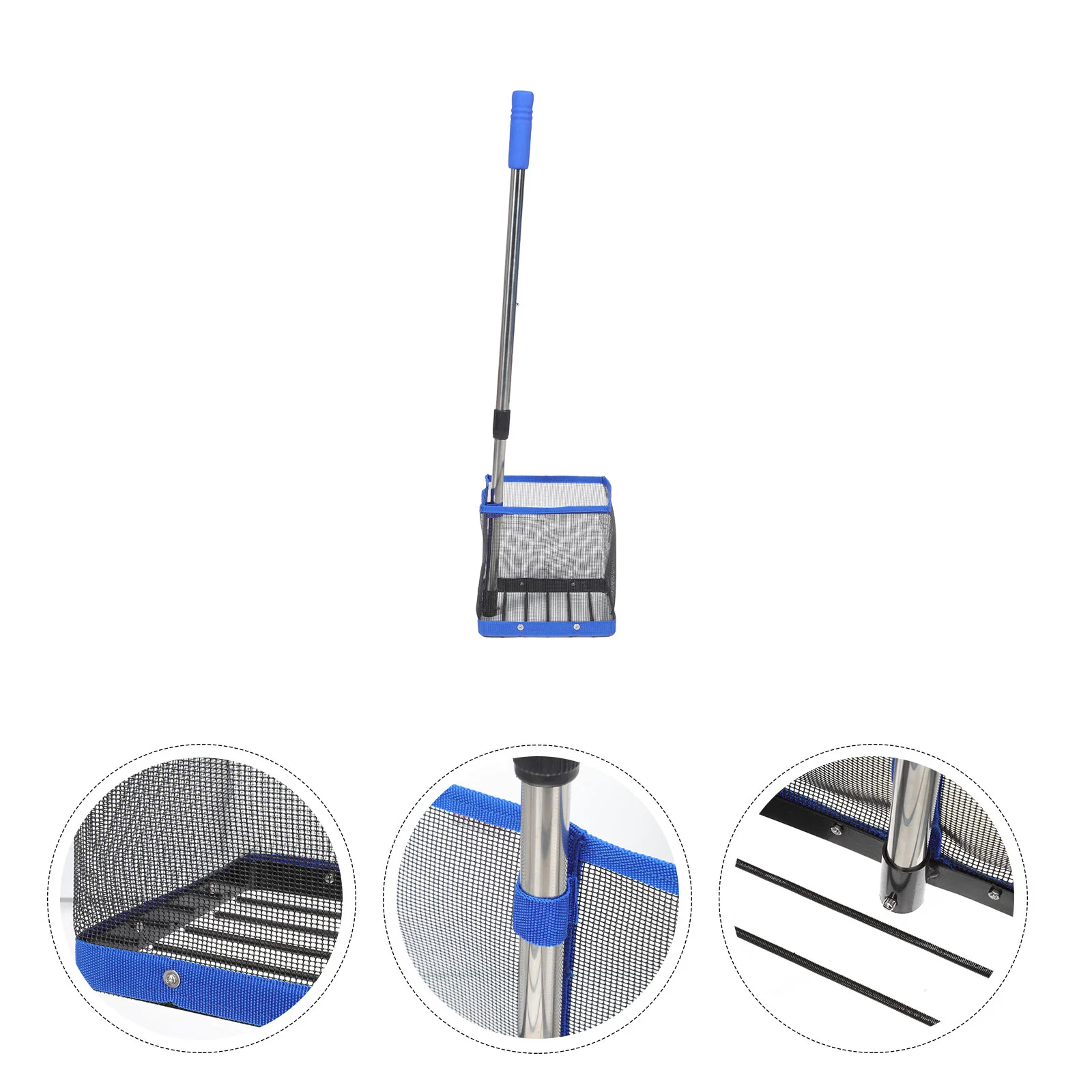 

Table Tennis Ball Picker The Collector Nylon Adjustable -pong Picking Supply Telescopic Handle Metal Container