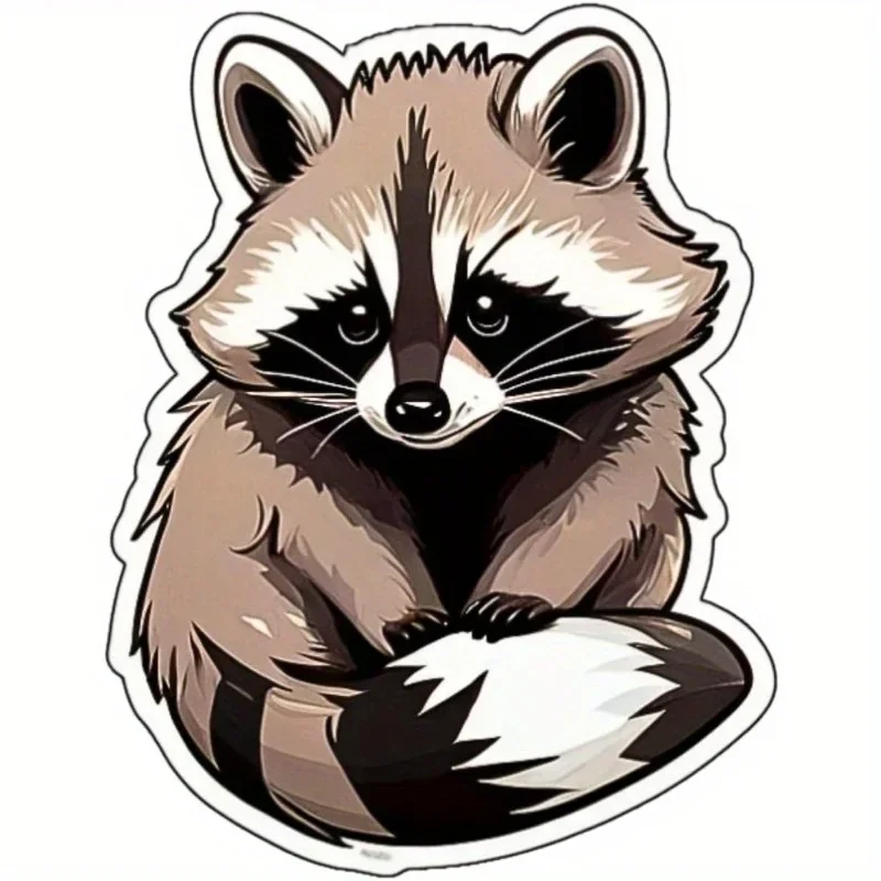 

4 шт./компл. очаровательная наклейка с изображением енота, идеально подходит для рюкзаков, скейтбордов, чехлов для телефонов и подарков для любителей природы