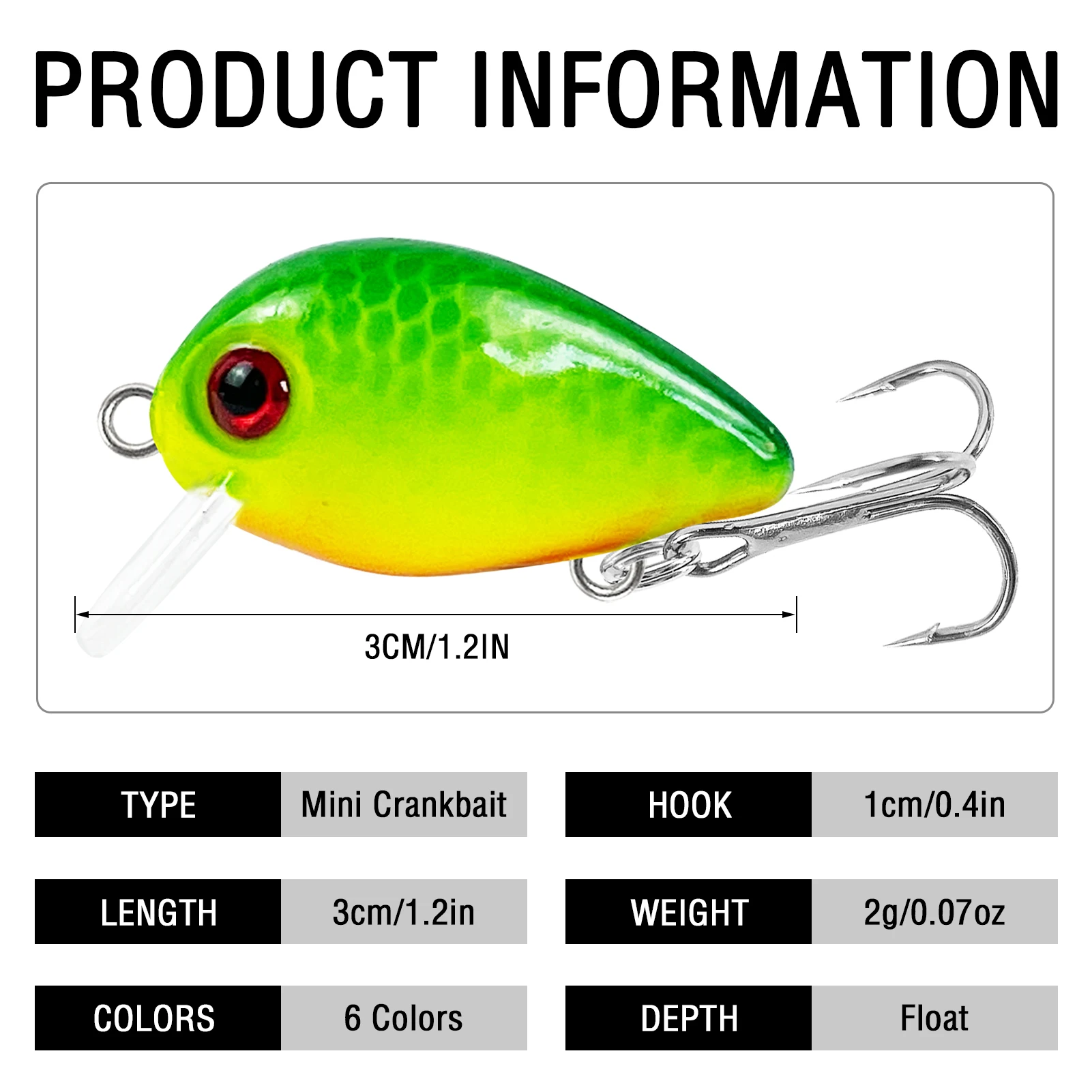Free Fisher Crankbait duro de superficie para trucha y lubina - imagen 4