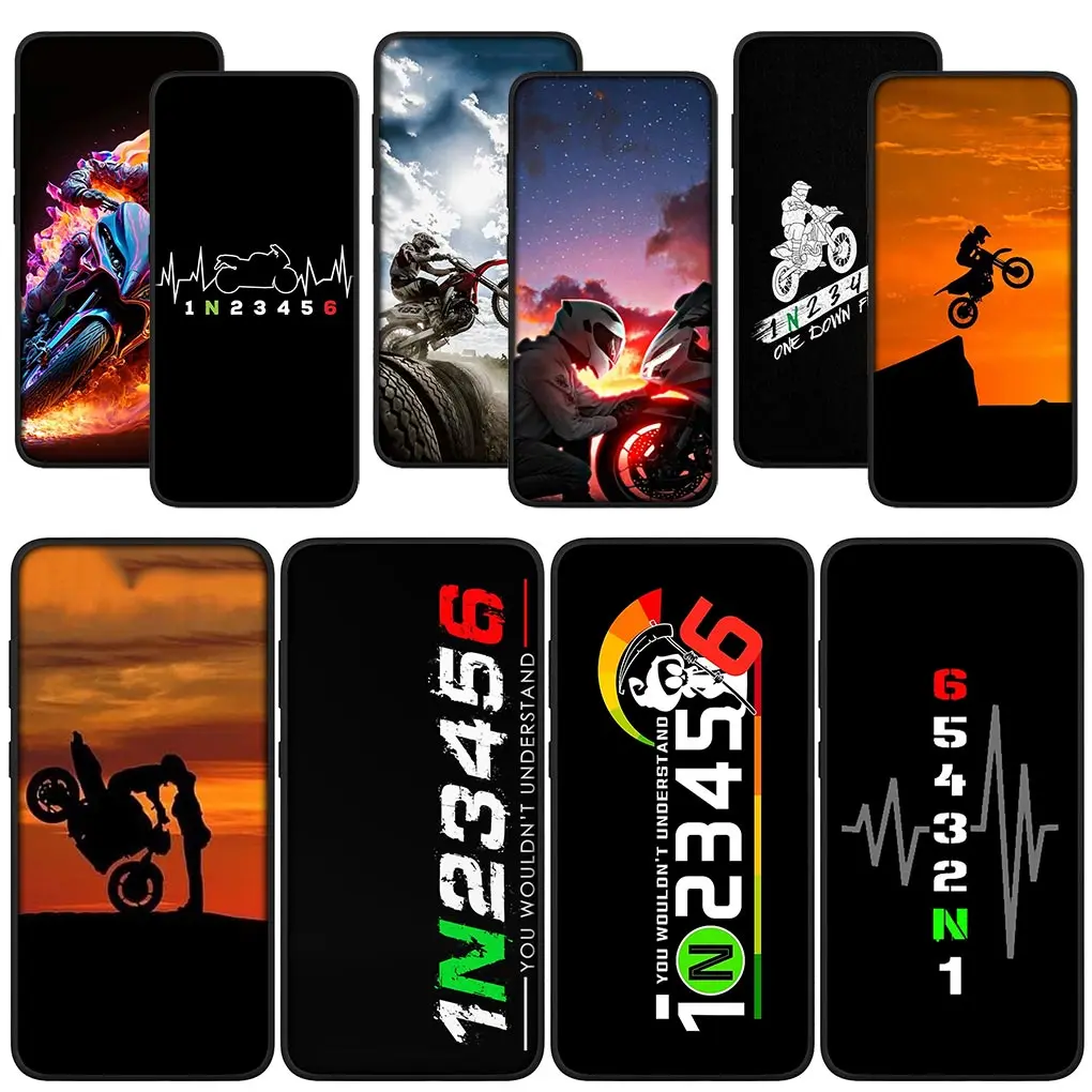 1N23456 Motorcycle Motorbike Cycling Phone for Huawei P30 P20 P10 Y6 Y7 Y9 Prime Mate 10 20 Pro Lite Y9A Y8S P Smart 2019 Case