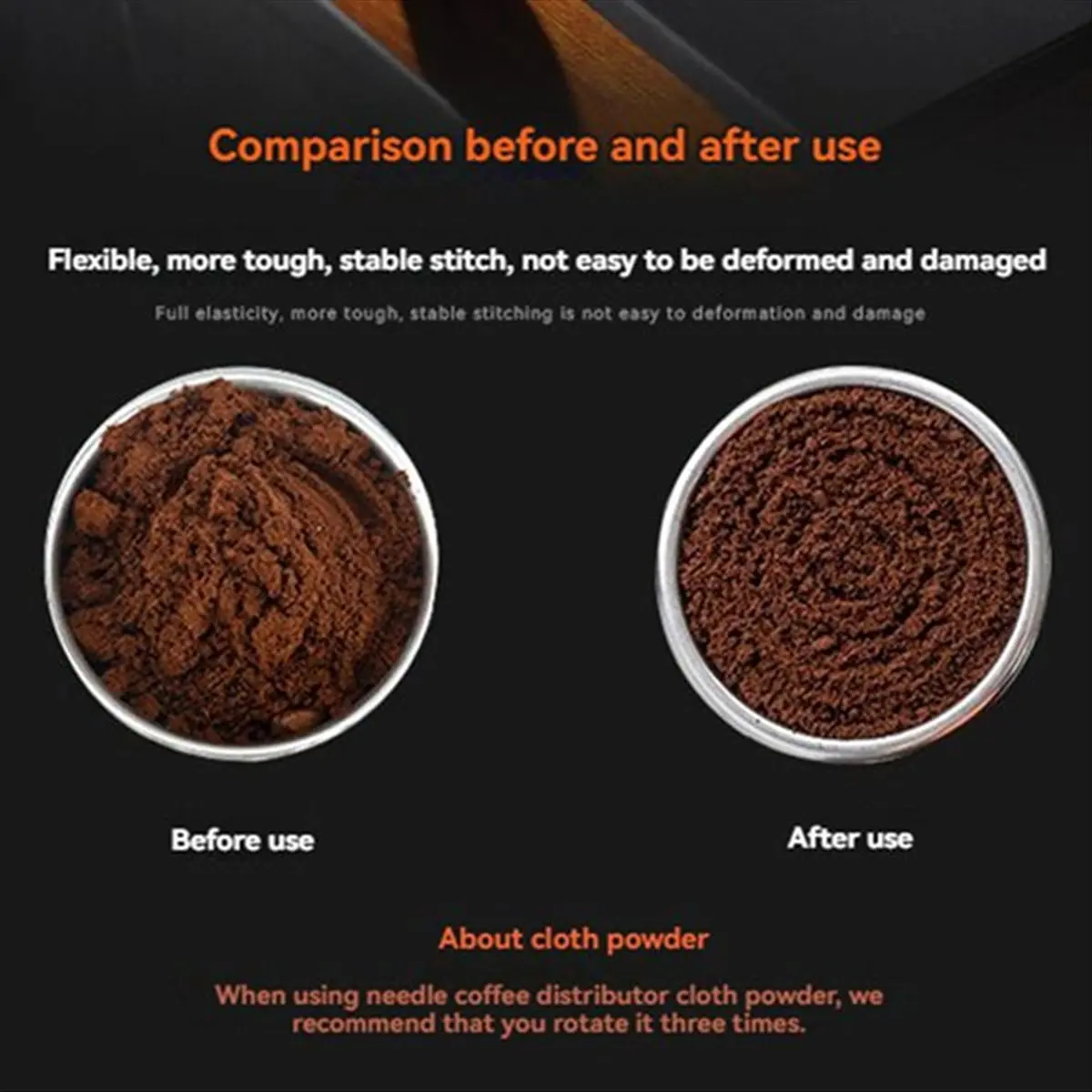 

BABQ WDT Tool Set Espresso Coffee Stirrer Distributor Adjustable Depth Espresso Stirrer Tool Rotary Coffee Powder Needle