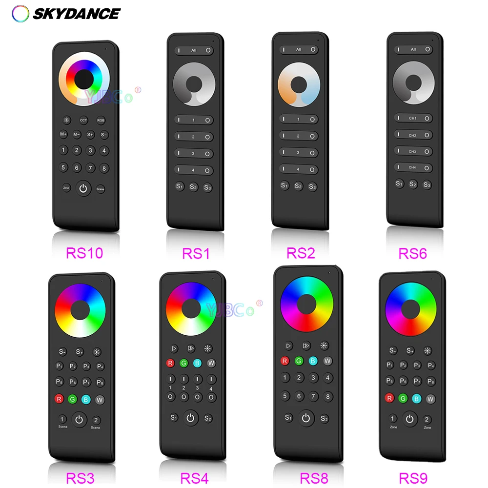 

Skydance Touch Wheel 2.4G RF Wireless Remote LED strip light Controller 2 4 8 zone Dimming/CCT/RGB/RGBW/RGBCCT Dimmer Switch