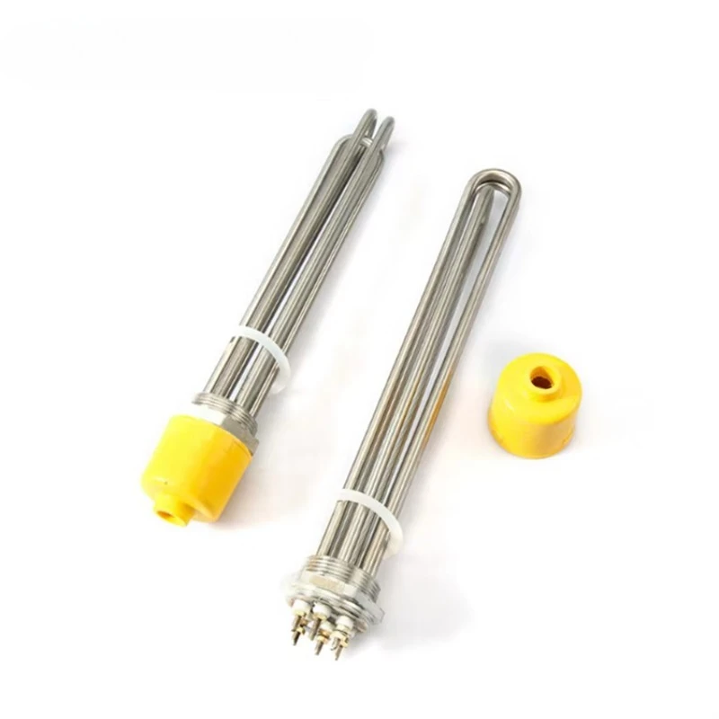 220v 380v 3kw 6kw 9kw Electric Resistance Industrial 2inch Stainless Steel 316 Oil Immersion Heater