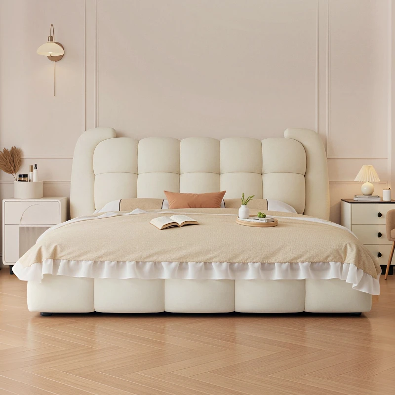 Princess Simple Bed Bedroom Double Sleeping Design Girls Luxury Modern Bed Headboards Single Letto Matrimoniale Home Furniture