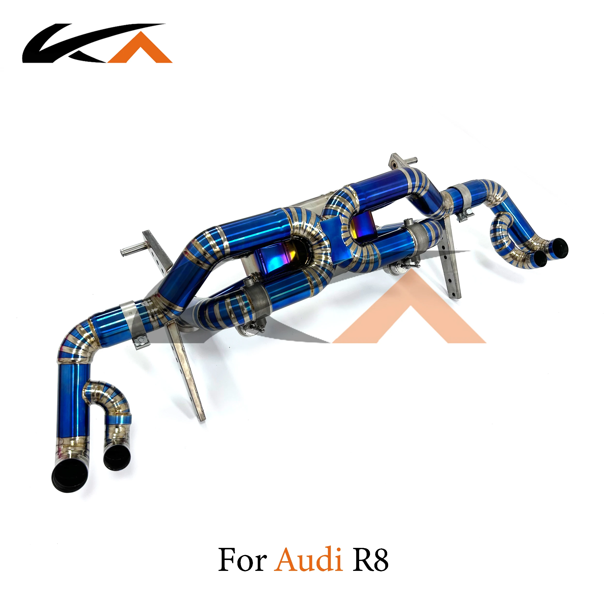 KA Tuning exhaust system titanium alloy catback for Audi R8 V8 4.2L rear section performance with muffler and valve