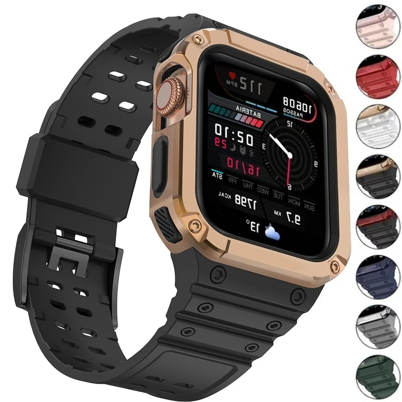 

Чехол-ремешок для Apple Watch 45 нмм 49 мм 44 мм 41 мм 40 мм Браслет из ТПУ для Iwatch Ultra 7 8 6 5 4 Браслет Спортивный ремешок Аксессуары