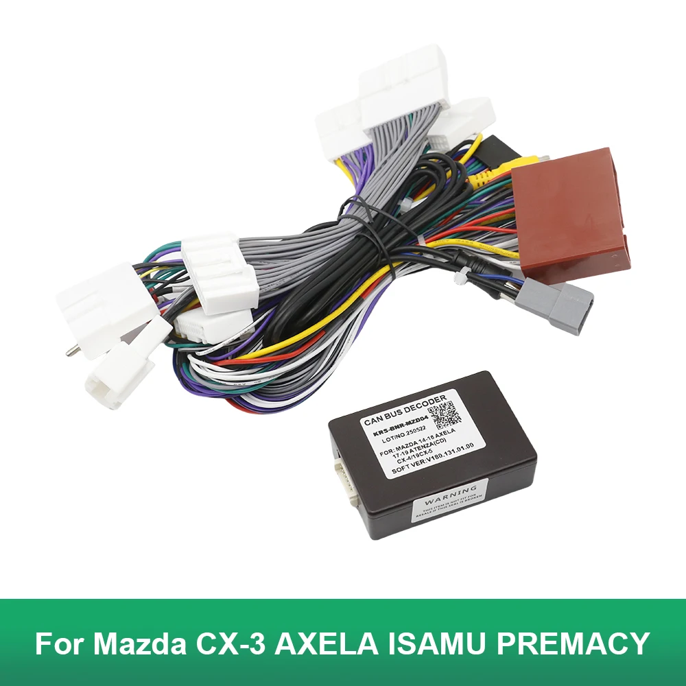 

Для Mazda CX-3 AXELA ISAMU PREMACY 16-контактный автомобильный радиоприемник, кабель canbus Harness