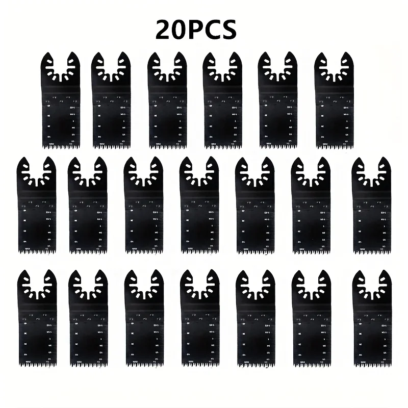 ‌20-Piece Universal Oscillating Saw Blades - Quick-Release for Wood/Metal/Nails, Professional Grade for All Oscillating Tools‌