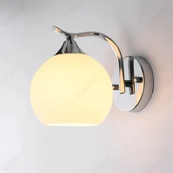 LED Luxury E27 Glass Lampshade Bedhead Wall Light Bedroom Living Room Wall Light Modern Simple Creative Corridor Wall Light