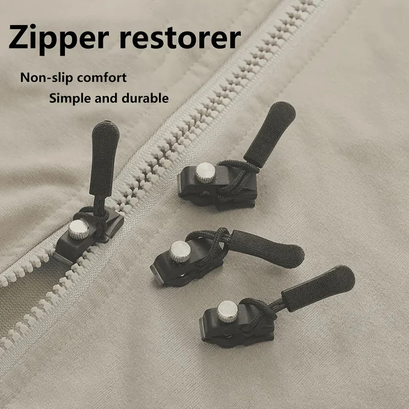 3-6pcs Universal zipper Quick Repair slider - easy to install seamless replacement zipper head for jackets, luggage and more