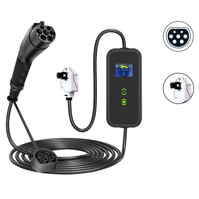 Sukflow-Chargeur EV Portable pour Voiture Électrique, Charge Rapide, Courant Réglable, 7,0 KW, 32A, GBT, EVSE