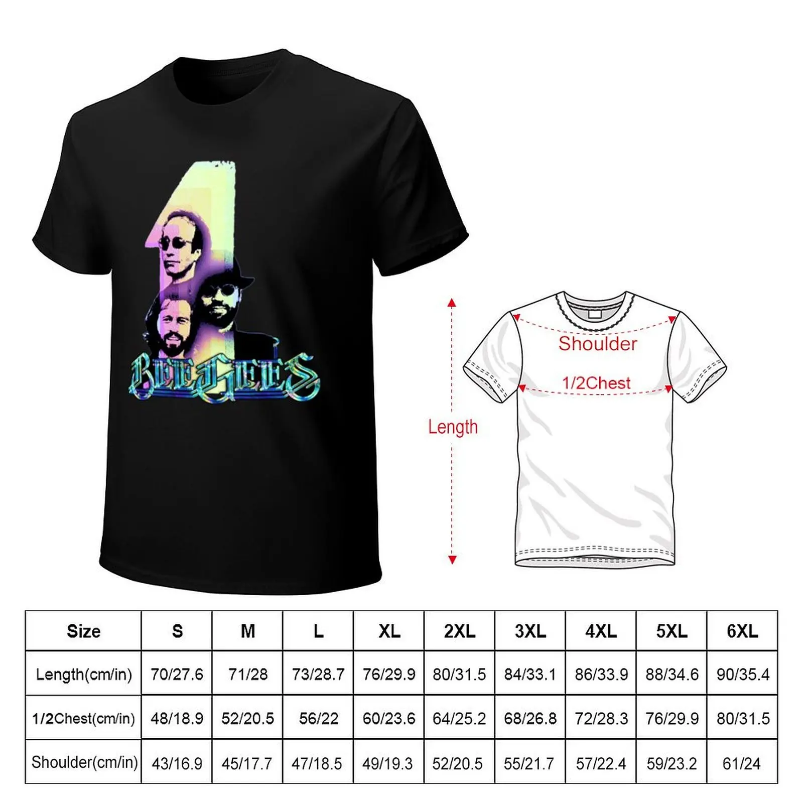 Bee Gees One Stayin Alive - Saturday Night Fever T-Shirt Anti-Fade Casual Tee Shirt