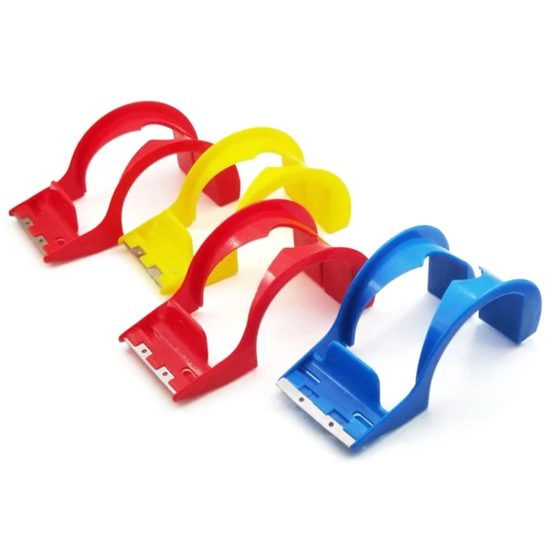(BF06)Adhesive Tape Dispenser Tape Cutter Simple Box Sealing Machine Tape Holder Iron Tooth Plastic Packing Tape Seat 48mm