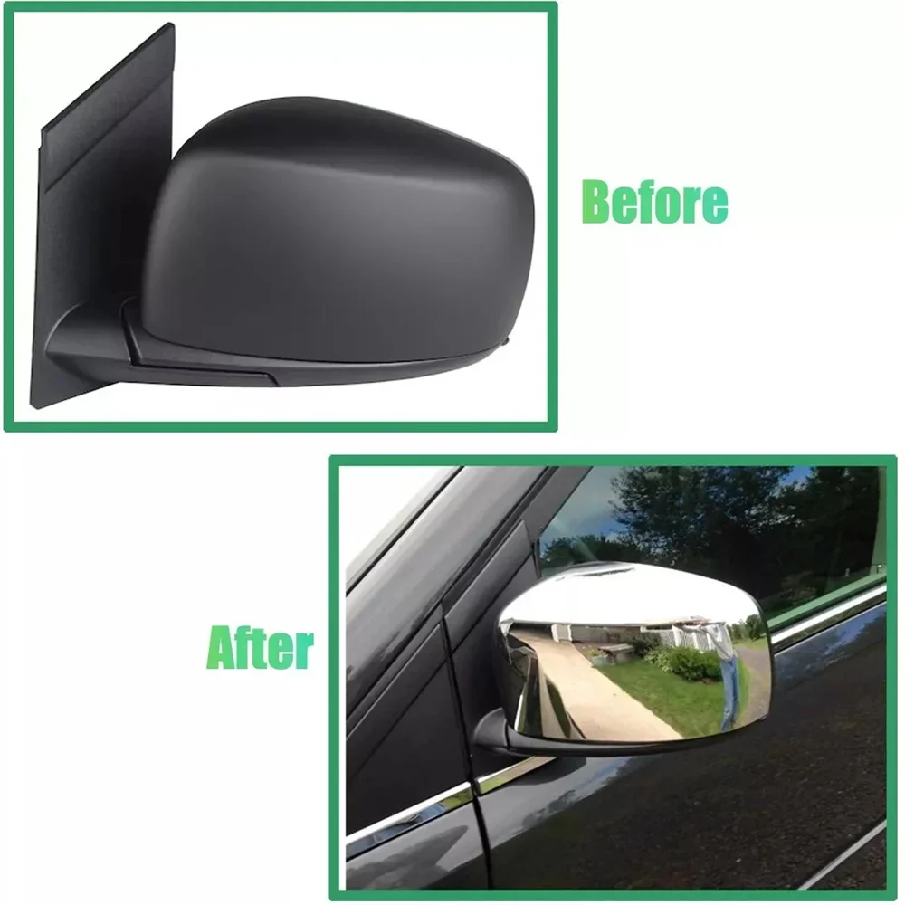 For Dodge Grand Caravan For Chrysler Town Country 2008-2016 Car Rearview Side Mirror Cover Wing Cap Exterior Door Case Trim