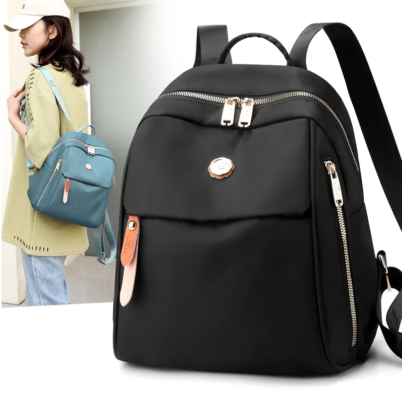 

Fashion Women Waterproof Nylon Backpack Korean Style Designers Shoulder School Bag Leisure Rucksack For Girls Knapsacks