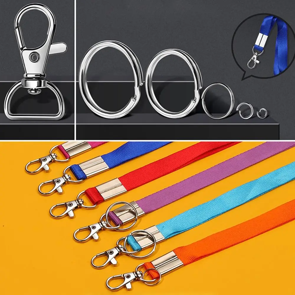 

265pcs Lobster Claw Clasp Keychain Making Kit Jumprings Extender Chain Keychain Clip with Key Ring Swivel Snap Hook Silver