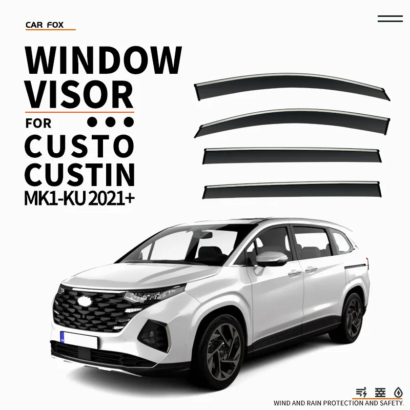 

For HYUNDAI CUSTO Custin 2021+ Car Window Visor Awning Shelters Windshield Side Window Rain Sun Shade Accessories Car Styling