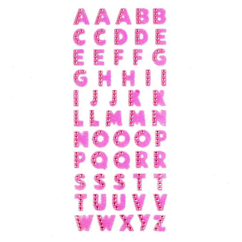 Crystal DIY A-Z Words Self Adhesive Decals Home Wall Decoration