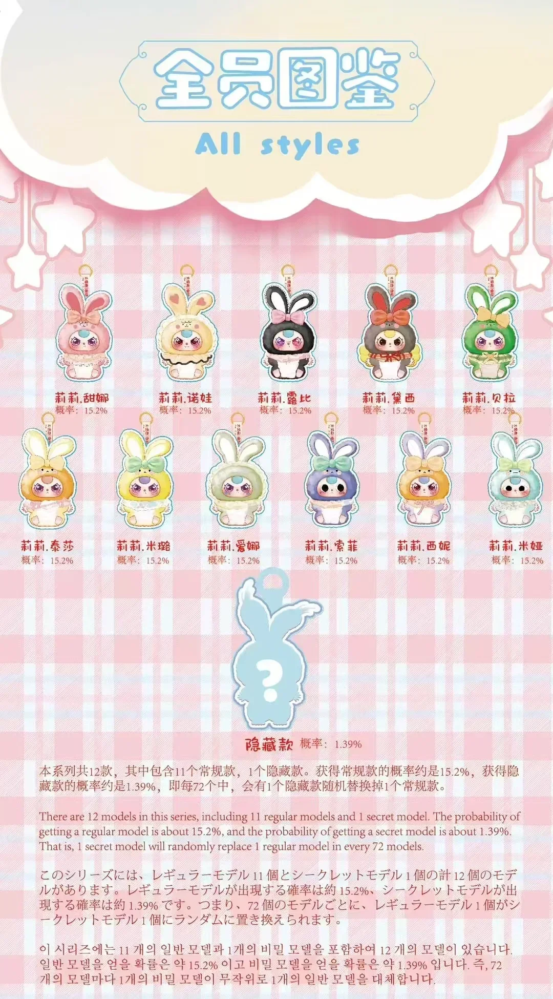 新発売ベビー 3 リリーラビットタウン V2 ブラインドボックス - ビニールぬいぐるみ関節フィギュアグッズアクション人形おもちゃギフト