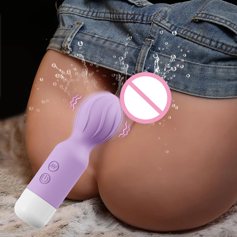 Mini AV Vibrator Tongkat Ajaib Wanita Stimulator Puting Klitoris Pemijat Titik G Barang Dewasa Produk Erotis Mainan Seks untuk Wanita