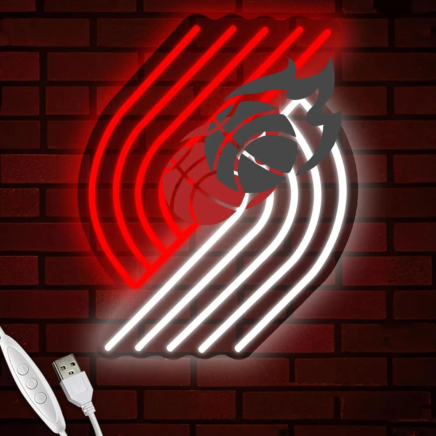 バスケットボールネオンサイン-調光可能なusb-ledライト付き-壁掛けアート-寝室-ゲームルーム-パーティー-クラブの装飾-スポーツファンへの完璧なギフト