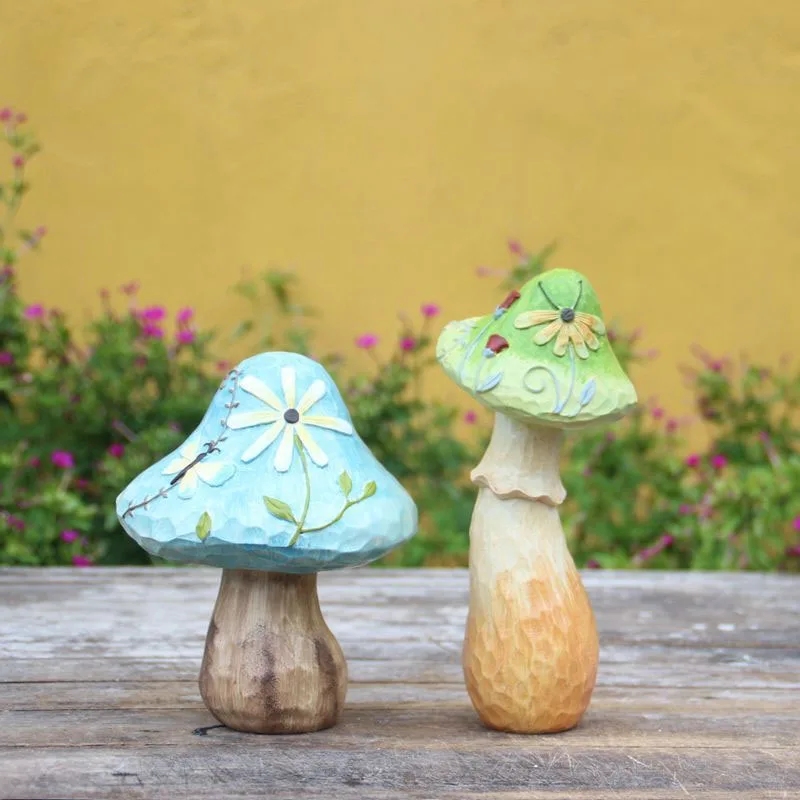 TingKe-Resin Mushroom Crafts, Modern Simple Home Pastoral Decoration, Creative Living Room, Bedroom Desktop Decorations