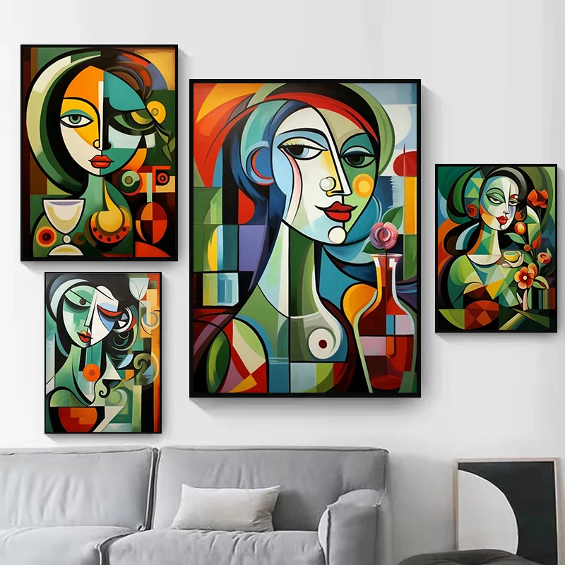 Picasso Famous Canvas Painting Abstract Women Posters and Prints Wall Art Pictures for Living Room Home Decoration