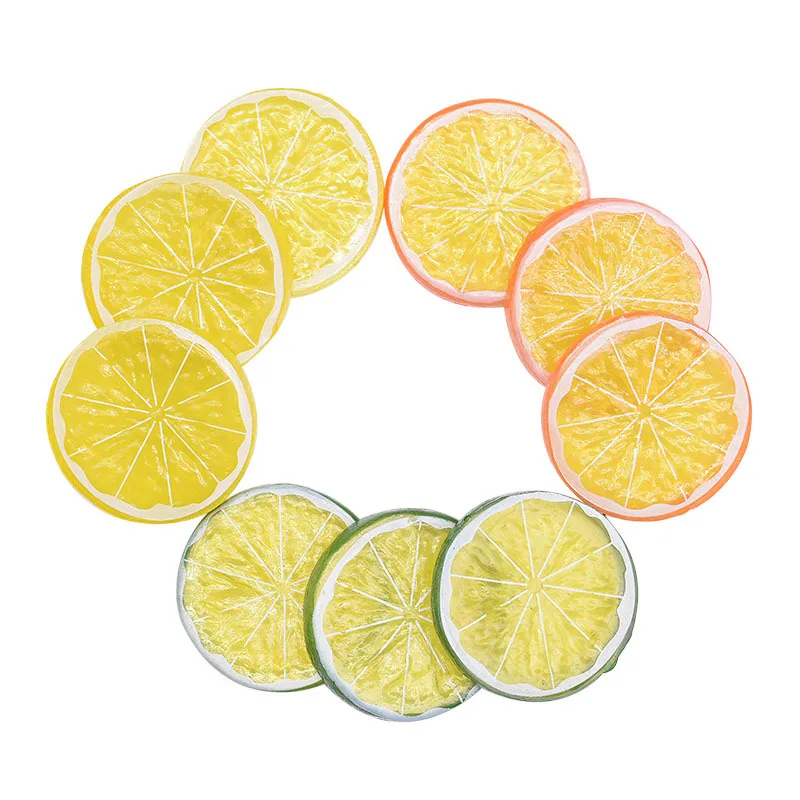 Simulated Lemon Slices Fake Fruit Ornaments Artificial Plastic Lemon Slices Model  Photography Decoration Food Props 2023