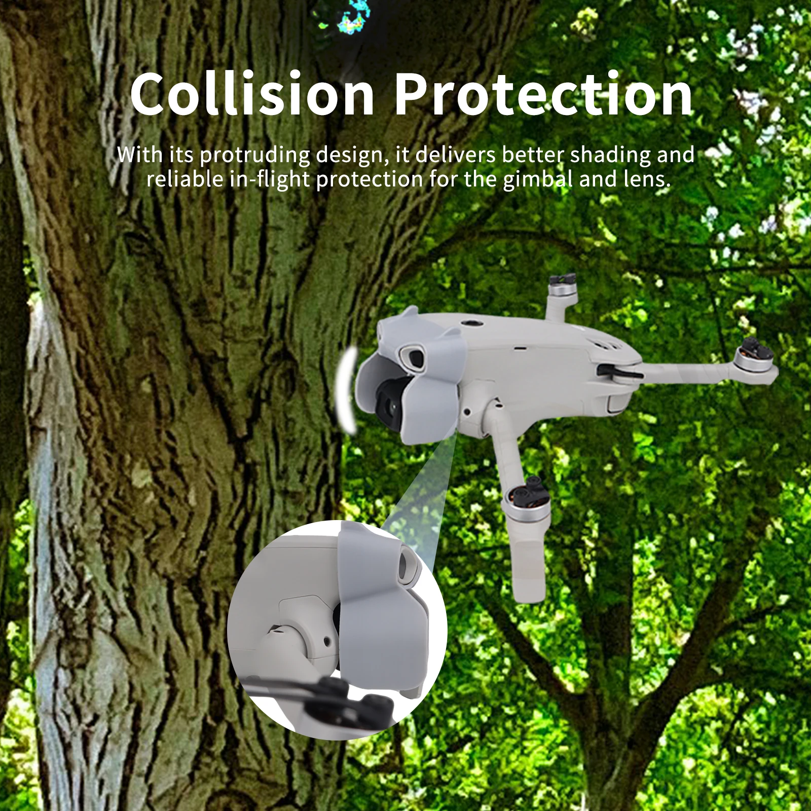 Gimbal-Objektivschutz für DJI Lito 1/X1 Sonnenschutzhaube, Sonnenblende Staubschutz Gimbal-Lichtschutz Drohnenzubehör für DJI Lito/X1