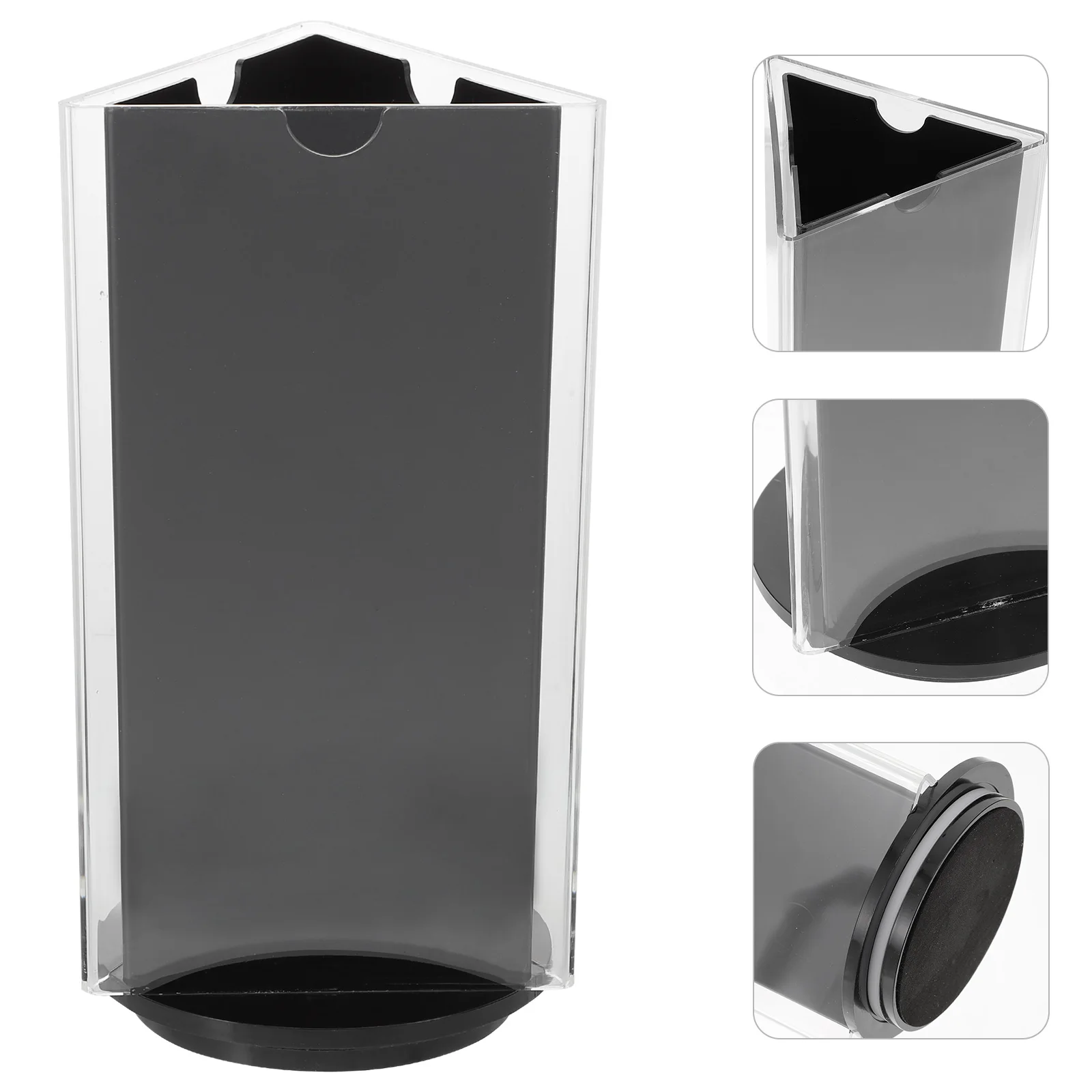 

Table Top Sign Holder Rotating Card Tabletop Display Stand Menu Adjustable Acrylic