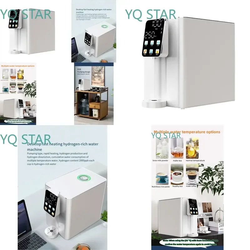 Desktop Hydrogen Rich Water Machine Smart Touch Electrolytic Water Purifier for Home Use Portable H2 Generator Alkaline