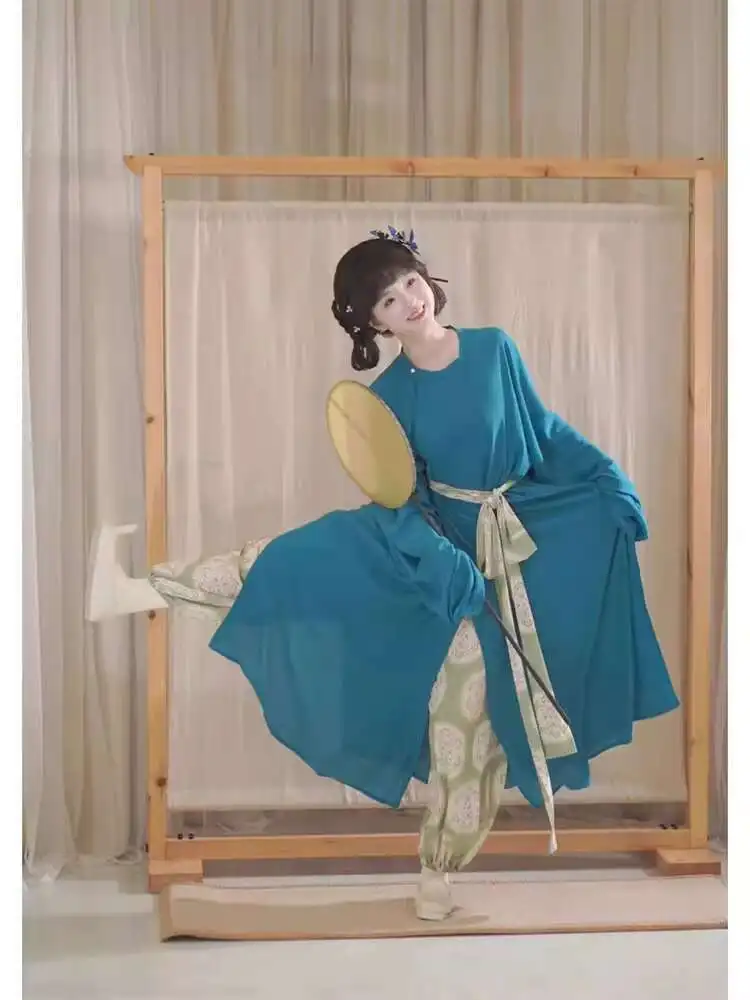 

Restoration Hanfu Round Neck Robe Lantern Pants Spring and Autumn Summer tang dynasty hanfu clothes Chinese style clothes