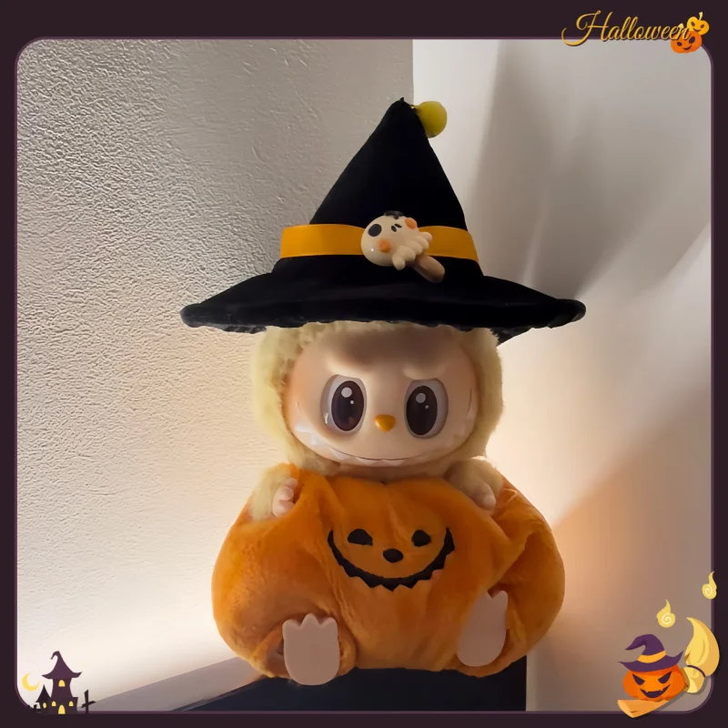 Tylko ubranka dla Labubu 17cm Nowe, dostępne od ręki pluszowe winylowe zawieszki do noszenia, urocze i stylowe ubrania, kreatywne zestawy na Boże Narodzenie i Halloween.