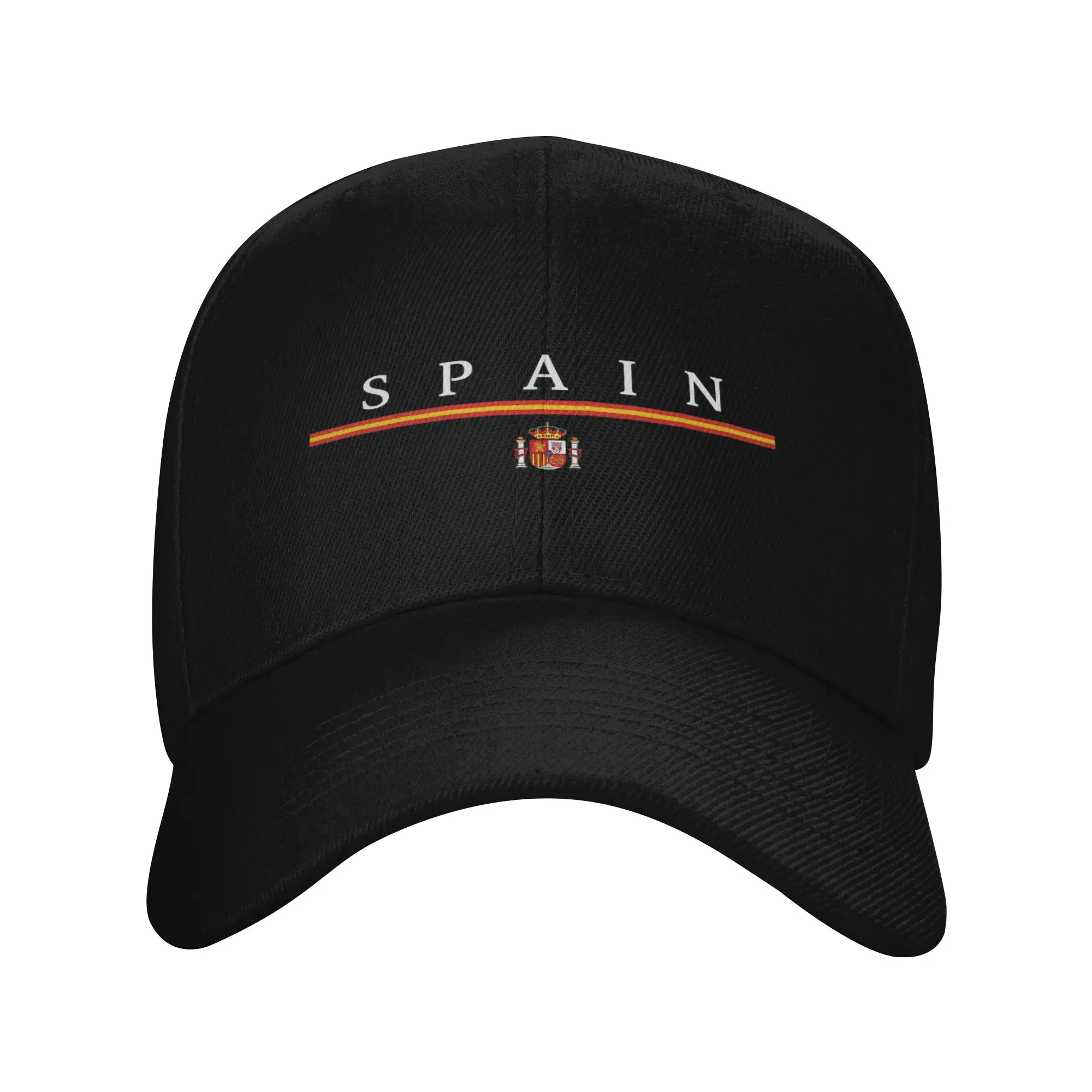 Minimal Spain Flag Strip Baseball Cap  Unisex-Teens Custom Logo Hip Hop Hats Summer Casual Outdoor Gym Sun Visor Baseball Caps